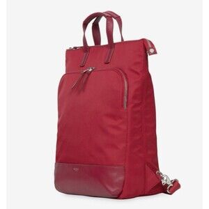 Knomo London Mayfair Harewood 15” Laptop Backpack Unisex In Cherry Red